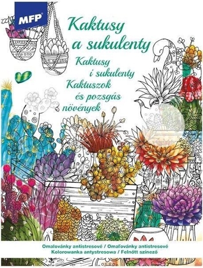 Изображение Kolorowanka antystresowa Kaktusy i sukulenty