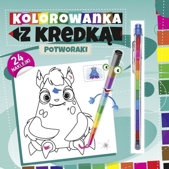 Изображение Kolorowanka z kredk. Potworki