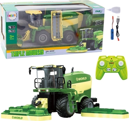 Изображение Kombajn Z Kosiarkami Do Trawy Efekt Pary Zdalnie Sterowany RC 2.4G LEAN Toys