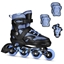 Attēls no Komplekts NA0189 SET LED IN-LINE SKATES HELMET AND PROTECTORS MOONBEAM BLUE SIZE. S(31-34) NILS EXTREME