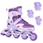 Attēls no Komplekts NA0189 SET LED IN-LINE SKATES HELMET AND PROTECTORS MOONBEAM VIOLET SIZE. L(39-42) NILS EXTREME