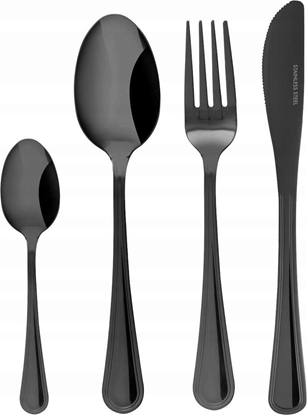 Изображение KOMPLET 24 SZT. SZTUCÓW DLA 6 OSÓB LUCE CZARNY 0558