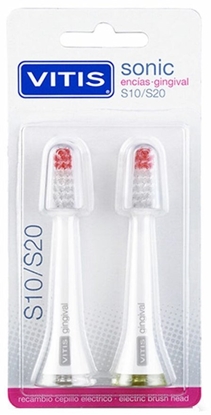 Attēls no Kocówka do Elektronicznej Szczoteczki do Zbów Vitis Sonic S10/S20 Gingival 2 Sztuk