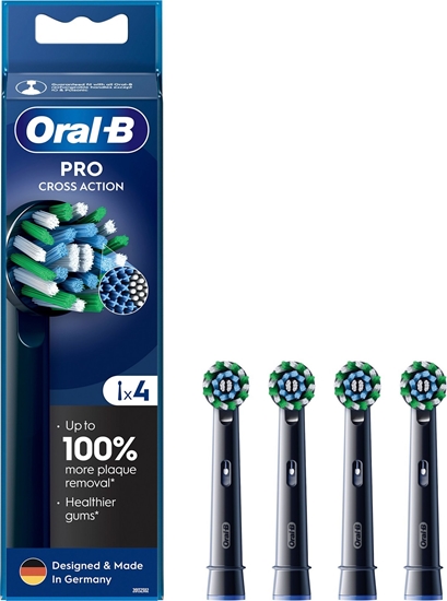 Изображение Kocówka Oral-B do szczoteczki elektrycznej CrossAction 4szt. EB50-4 BLACK - czarne "PRO"