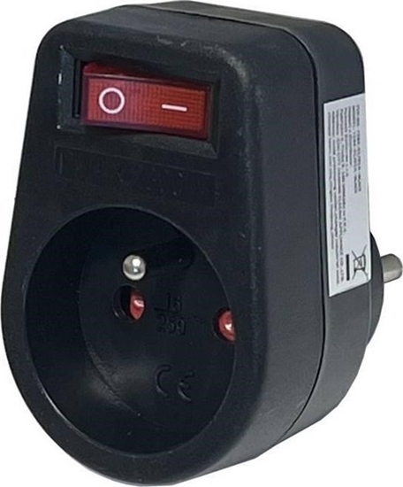 Picture of Konnoc DX-FZBK-01/01A rozboka 1x zásuvka s vypínaem erná
