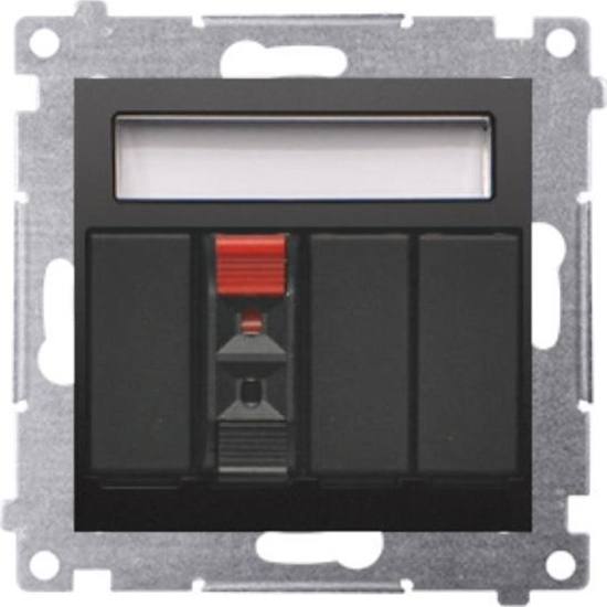 Picture of Kontakt-Simon Gniazdo gonikowe Kontakt Simon 54 DGL31.01/49 pojedyncze z polem opisowym modu przekrój przewodów dla wejcia i wyjcia 2,5mm2 czarne