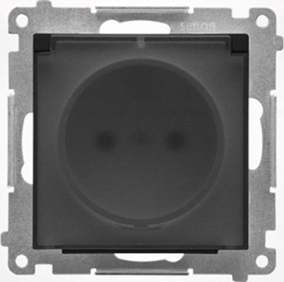 Attēls no Kontakt-Simon Gniazdo wtyczkowe Kontakt-Simon 55 TGZ1BCZ.01/149A do wersji IP44 z uszczelk modu 16 A, 250V~, szybkozcza czarny mat/przezroczyste