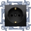 Изображение Kontakt-Simon Gniazdo wtyczkowe Kontakt-Simon Simon 10 CGSZ1.01/49 Schuko pojedyncze modu 16A, 250V~, zaciski rubowe czarny mat