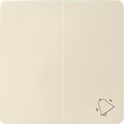 Attēls no Kontakt-Simon Klawisz podwójny do mechanizmu 75301-39 Kontakt-Simon 82 82027-31 z piktogramem dzwonka kremowy