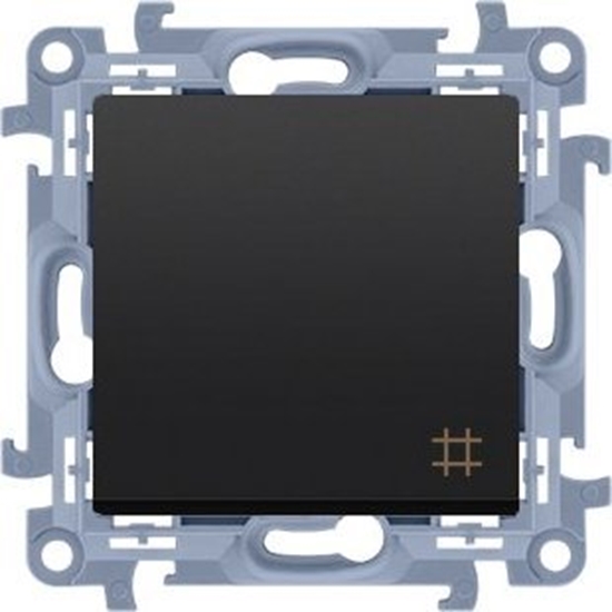 Picture of Kontakt-Simon cznik krzyowy (modu) 10AX, 250V~, zaciski rubowe, czarny mat, SIMON10