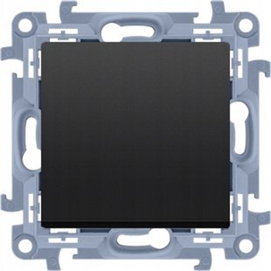 Изображение Kontakt-Simon cznik krzyowy Kontakt-Simon Simon 10 CW7.01/X/49 bez piktogramu modu 10AX, 250V~, zaciski rubowe czarny mat