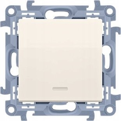 Изображение Kontakt-Simon cznik krzyowy Kontakt-Simon Simon 10 CW7L.01/X/41 z podwietleniem LED bez piktogramu modu 10AX 250V~ zaciski rubowe krem