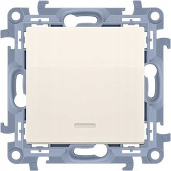 Изображение Kontakt-Simon cznik krzyowy Kontakt-Simon Simon 10 CW7L.01/X/41 z podwietleniem LED bez piktogramu modu 10AX 250V~ zaciski rubowe krem