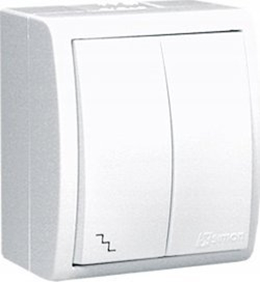 Picture of Kontakt-Simon cznik schodowy Kontakt-Simon Aquarius AQW6/2L/X/11 podwójny bryzgoszczelny IP54 z podwietleniem bez piktogramu 10AX 250V~ zaciski rubowe biay