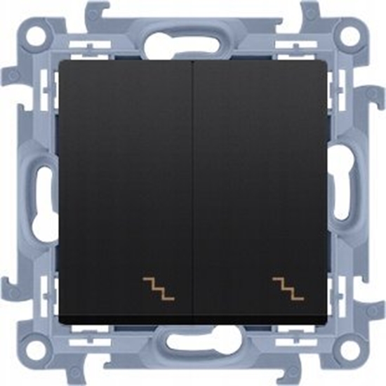 Picture of Kontakt-Simon cznik schodowy Kontakt-Simon Simon 10 CW6/2.01/49 podwójny modu 10AX, 250V~, zaciski rubowe czarny mat