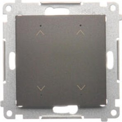 Attēls no Kontakt-Simon cznik/przycisk roletowy Kontakt-Simon Simon 54 DEZ2.01/46 podwójny elektroniczny modu 230 V brz mat