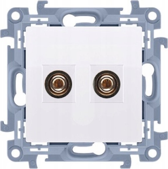 Picture of Kontakt-Simon Osprzt - Simon10 Gniazdo gonikowe pojedyncze -1 kolumna gonikowa (modu). Przekrój przew. dla wyjcia 6 mm2 biay CGL2.01/1