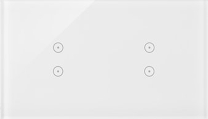 Attēls no Kontakt-Simon Panel dotykowy Kontakt-Simon 54 Touch DSTR233/70 dwa moduy dwa pola dotykowe pionowe dwa pola dotykowe pionowe biaa pera