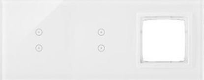 Изображение Kontakt-Simon Panel dotykowy Kontakt-Simon 54 Touch DSTR3330/70 trzy moduy dwa pola dotykowe pionowe dwa pola dotykowe pionowe otwór na osprzt biaa pera