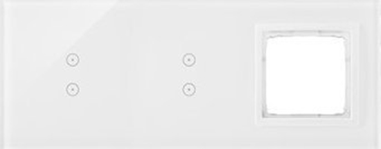 Изображение Kontakt-Simon Panel dotykowy Kontakt-Simon 54 Touch DSTR3330/70 trzy moduy dwa pola dotykowe pionowe dwa pola dotykowe pionowe otwór na osprzt biaa pera