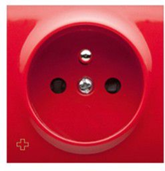 Изображение Kontakt-Simon Pokrywa gniazda pojedynczego z przesonami antybakteryjna czerwona (DGZ1ZP/AB22)