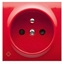 Picture of Kontakt-Simon Pokrywa gniazda pojedynczego z przesonami antybakteryjna czerwona (DGZ1ZP/AB22)
