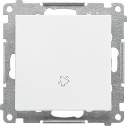 Изображение Kontakt-Simon Przycisk dzwonek Kontakt-Simon 55 TD1.01/111 modu 10 AX, 250V~, szybkozcza biay mat