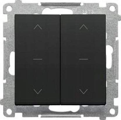 Attēls no Kontakt-Simon Przycisk roletowy Kontakt-Simon 55 TZP2.01/149 podwójny trójpozycyjny 1-0-2 modu 10 A, 250V~, szybkozcza czarny mat