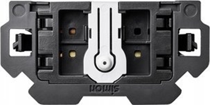 Изображение Kontakt-Simon Przycisk zwierny Kontakt-Simon Simon 100 10000150-039 naciskowy mechanizm 1/2, bez ramki montaowej 10 A, 250V~, 1click czarny