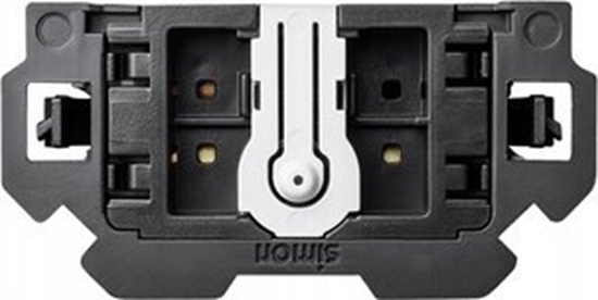 Изображение Kontakt-Simon Przycisk zwierny Kontakt-Simon Simon 100 10000150-039 naciskowy mechanizm 1/2, bez ramki montaowej 10 A, 250V~, 1click czarny