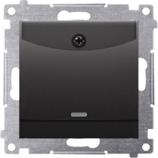 Picture of Kontakt-Simon Simon 54 cznik hotelowy z podwietleniem (modu) czarny mat do ramek S54 PREMIUM wymagane zastosowanie przek. DWH1.01/49