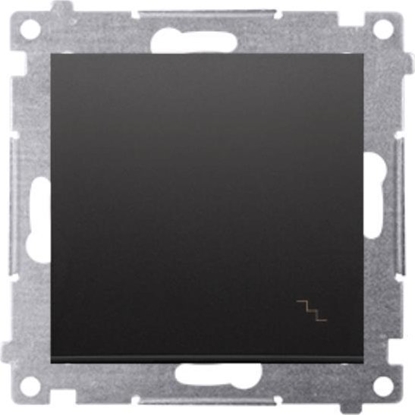 Attēls no Kontakt-Simon Simon 54 cznik schodowy (modu) 16AX 250V zaciski rubowe czarny mat DW6A.01/49