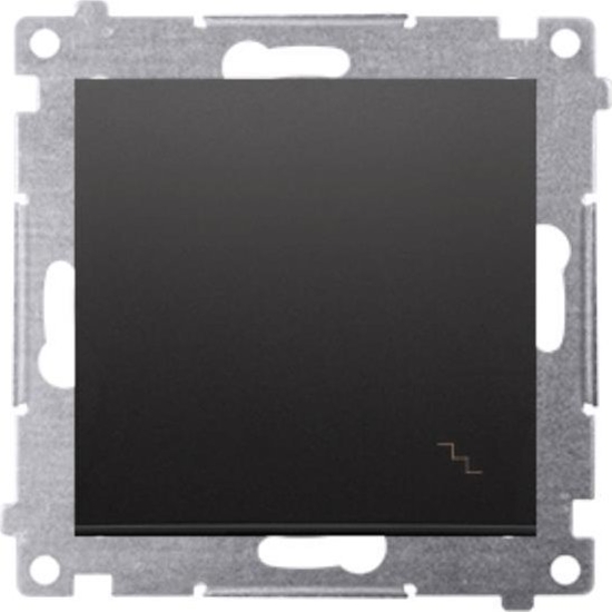 Picture of Kontakt-Simon Simon 54 cznik schodowy (modu) 16AX 250V zaciski rubowe czarny mat DW6A.01/49