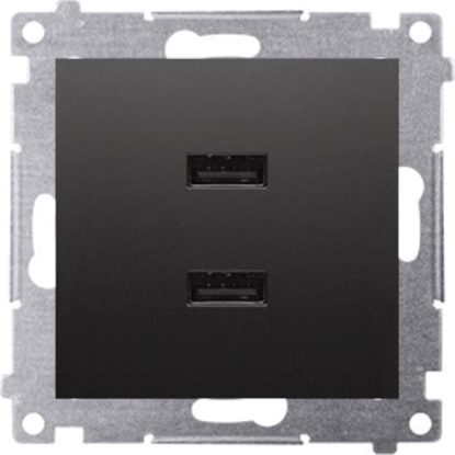 Picture of Kontakt-Simon Simon 54 adowarka 2 x USB (modu) 2.1 A 5V DC 230V czarny mat DC2USB.01/49