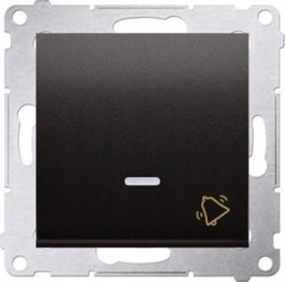 Attēls no Kontakt-Simon Simon 54 Przycisk dzwonek z podwietleniem LED (modu) 10AX 250V szybkozcza czarny mat DD1L.01/49