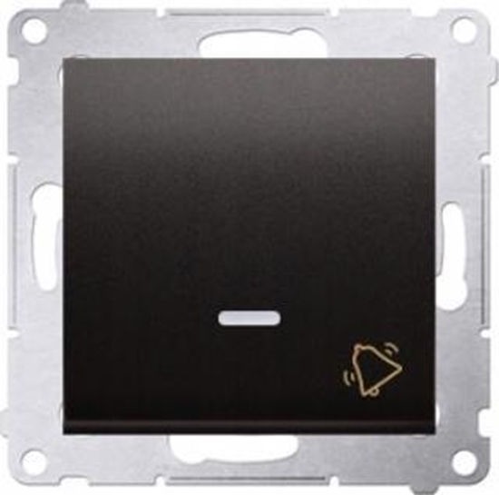 Picture of Kontakt-Simon Simon 54 Przycisk dzwonek z podwietleniem LED (modu) 10AX 250V szybkozcza czarny mat DD1L.01/49