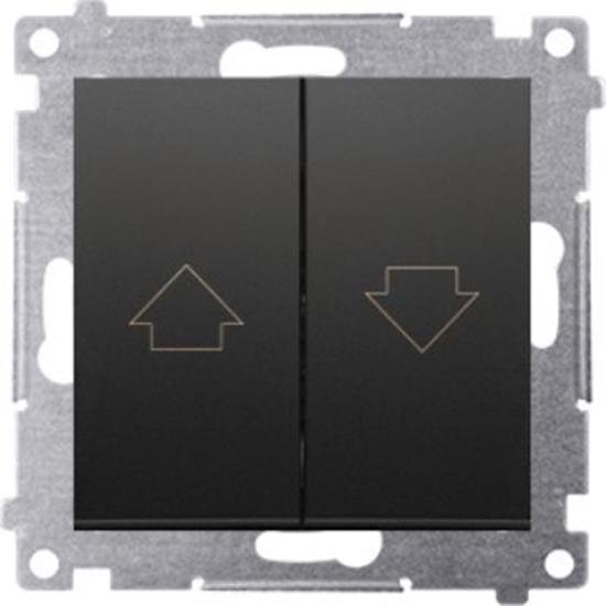 Picture of Kontakt-Simon Simon 54 Przycisk roletowy (modu) 16AX 250V zaciski rubowe czarny mat DZP1A.01/49