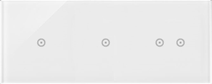 Attēls no Kontakt-Simon Simon 54 Touch Panel dotykowy 3 moduy 1 pole dotykowe, 1 pole dotykowe, 2 pola dotykowe poziome, biaa pera DSTR3112/70