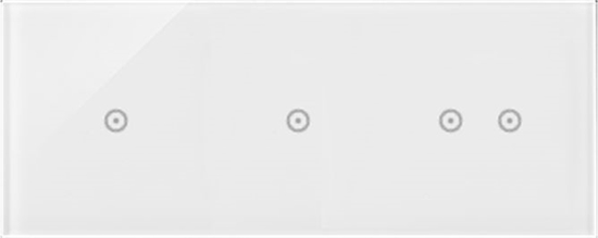 Picture of Kontakt-Simon Simon 54 Touch Panel dotykowy 3 moduy 1 pole dotykowe, 1 pole dotykowe, 2 pola dotykowe poziome, biaa pera DSTR3112/70