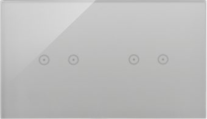 Picture of Kontakt-Simon Simon Touch ramki Panel dotykowy S54 Touch, 2 moduy, 2 pola dotykowe poziome + 2 pola dotykowe poziome, srebrna mga DSTR222/71