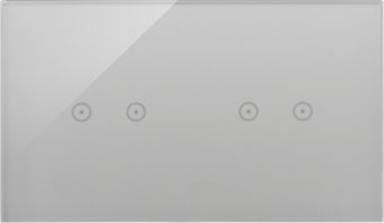 Picture of Kontakt-Simon Simon Touch ramki Panel dotykowy S54 Touch, 2 moduy, 2 pola dotykowe poziome + 2 pola dotykowe poziome, srebrna mga DSTR222/71