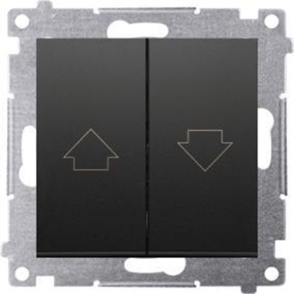 Attēls no Kontakt-Simon Simon 54 Przycisk roletowy (modu) 10AX 250V szybkozcza czarny mat DZP1.01/49