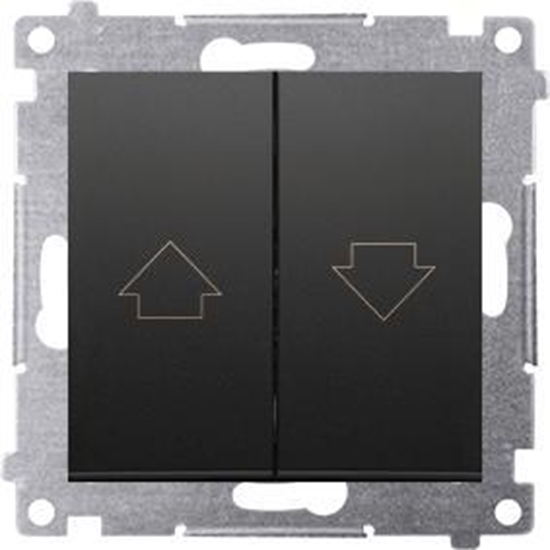 Picture of Kontakt-Simon Simon 54 Przycisk roletowy (modu) 10AX 250V szybkozcza czarny mat DZP1.01/49