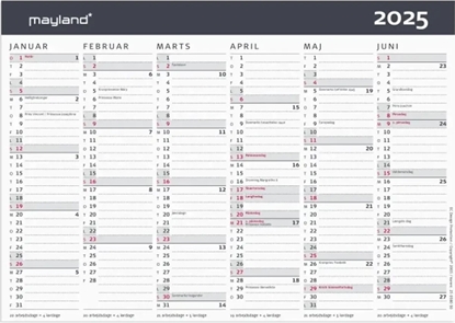 Изображение Kontorkalender Klassisk A5 2025