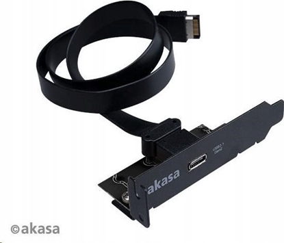 Attēls no Kontroler Akasa Akasa Low Profile PCI Bracket Adapter, USB 3.1 Typ C - schwarz