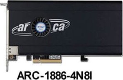 Attēls no Kontroler Areca Areca Raid Controller ARC-1886-4N8I 4x M.2 und 8-Port Tri Mode 1x SFF 8654 PCIe 4.0 x8 FH