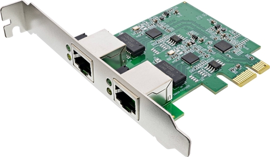 Picture of Kontroler InLine InLine® Dual Gigabit network card, 1x RJ45 2.5Gb/s, PCIe x1, incl. low profile bracket