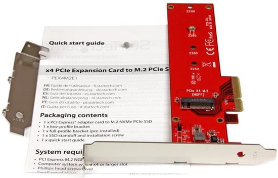 Изображение Kontroler StarTech PCIe 3.0 x4 - M.2 PCIe NVMe (PEX4M2E1)