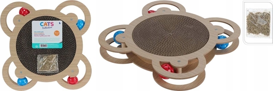 Picture of Koopman DRAPAK DLA KOTA INTERAKTYWNA ZABAWKA 4 PIECZKI 35,5X35,5X4CM