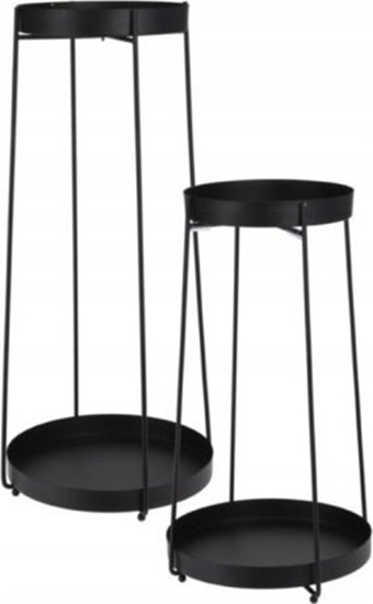Picture of Koopman Kwietnik ozdobny stojcy metalowy czarny 2 szt.